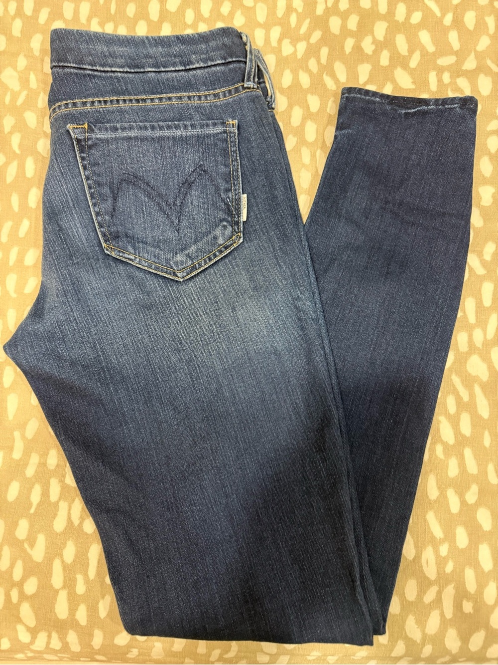 Mother Denim Skinny No Stretch Blue Jeans